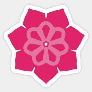 Pink Floral Design Sticker